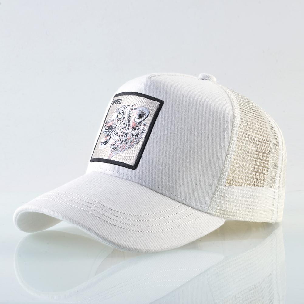 Kissbaobei Mode Animal Baseball Cap Mannen Vrouwen Snapback Hip Hop Draker Caps Witte Baseball Cap Unisex Mesh Ademend Vizier Trucker Bones 56-59CM