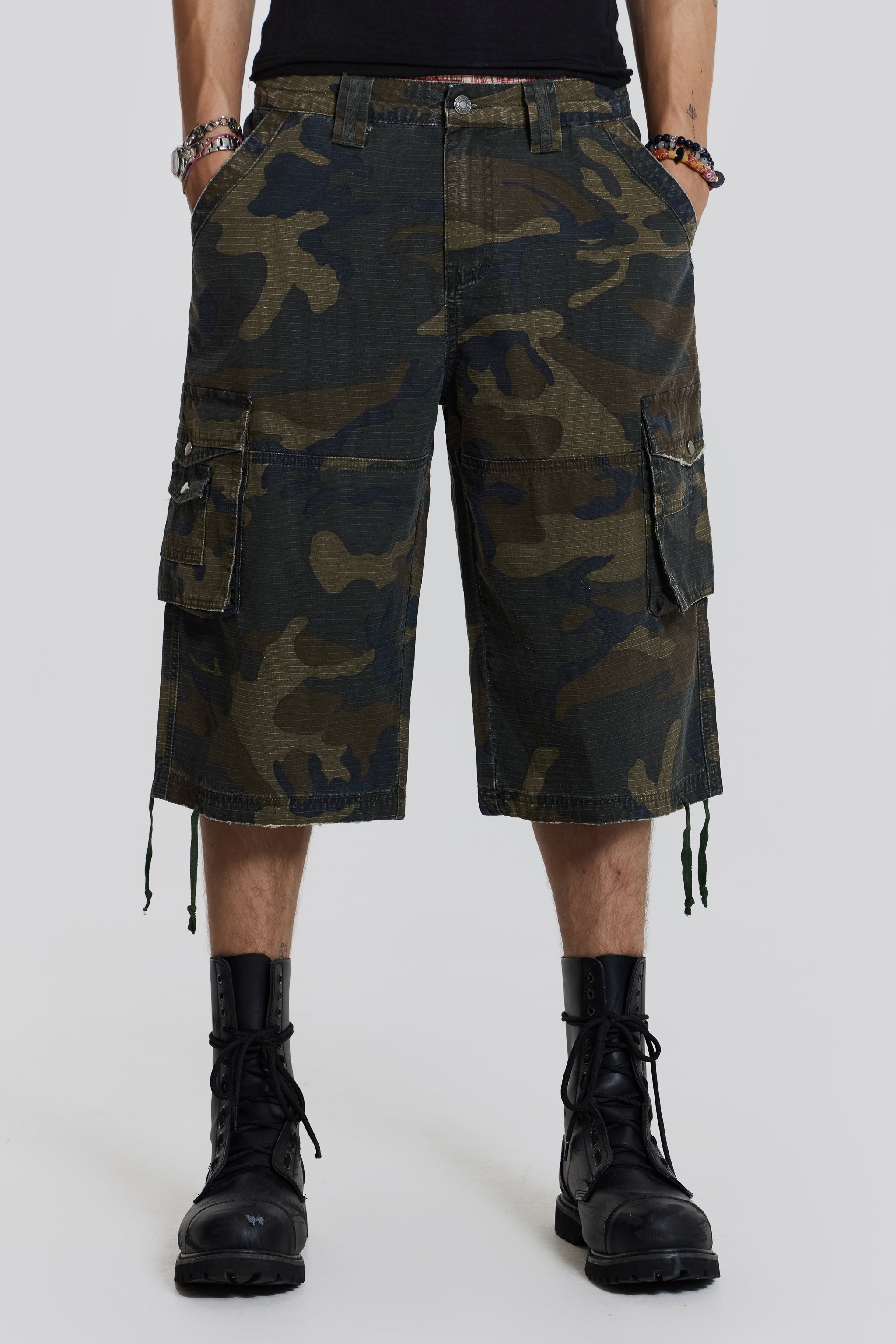 Jaded Man Guerilla Camo Baggy Shorts
