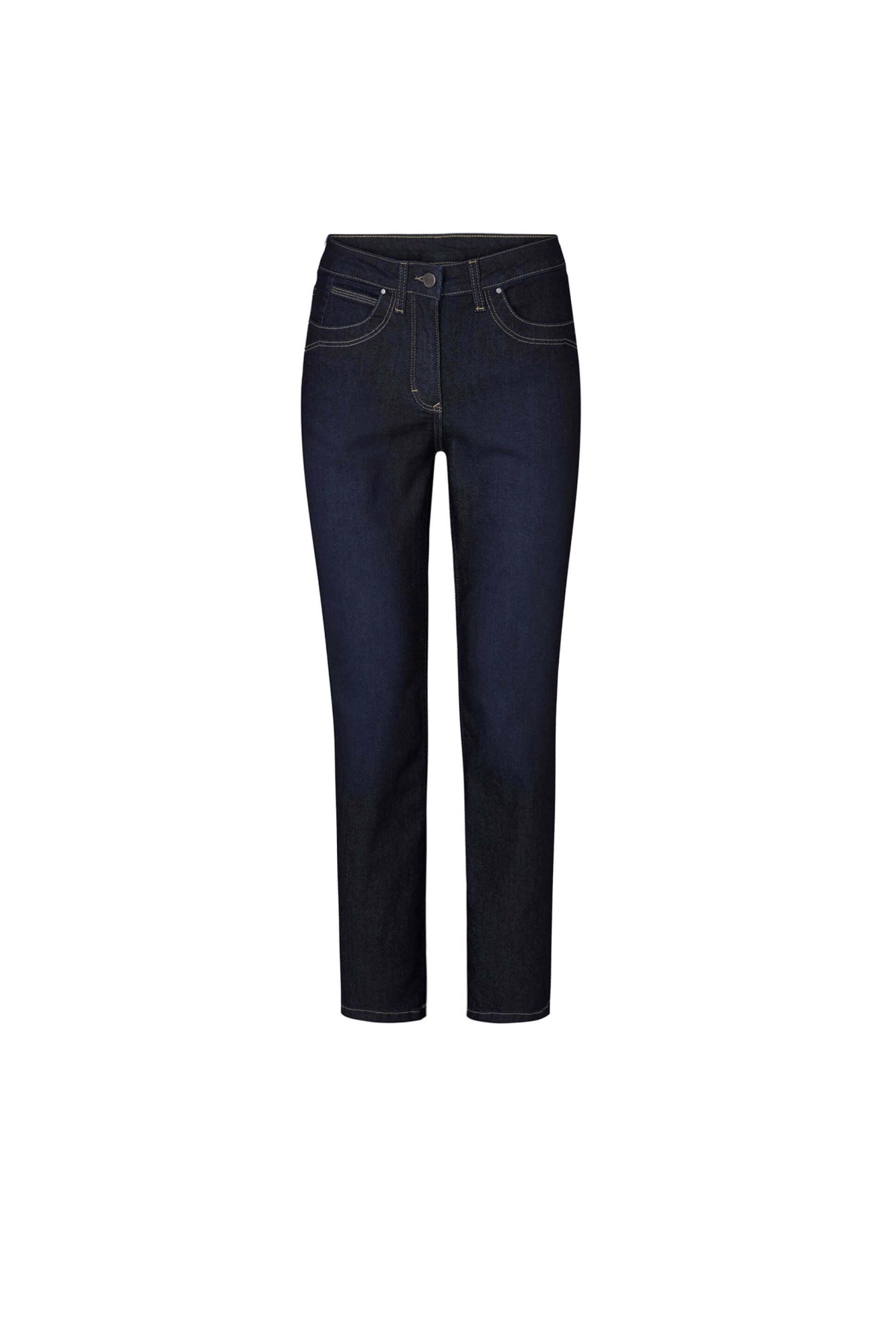 LAURIE Damen vegan Laura Slim Ml - Washed Dark Blue Denim