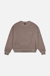 Trendsplant Damen vegan Pullover Heavyweight Essential Pigment Brindle Braun/Grau