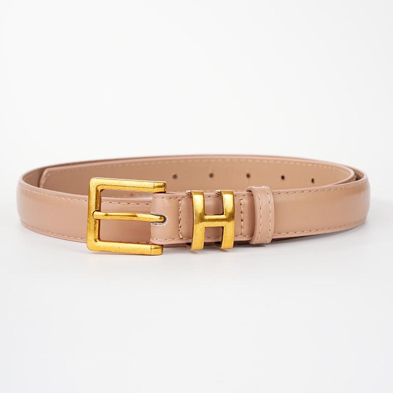 Millioner Vintage H Buckle PU Women's Belt – Fashionable & Versatile for Jeans & Pants 105 cm (excluding buckle)