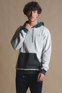 Trendsplant Herren vegan Hoodie Oversized Warm Heather Grey/Scarab