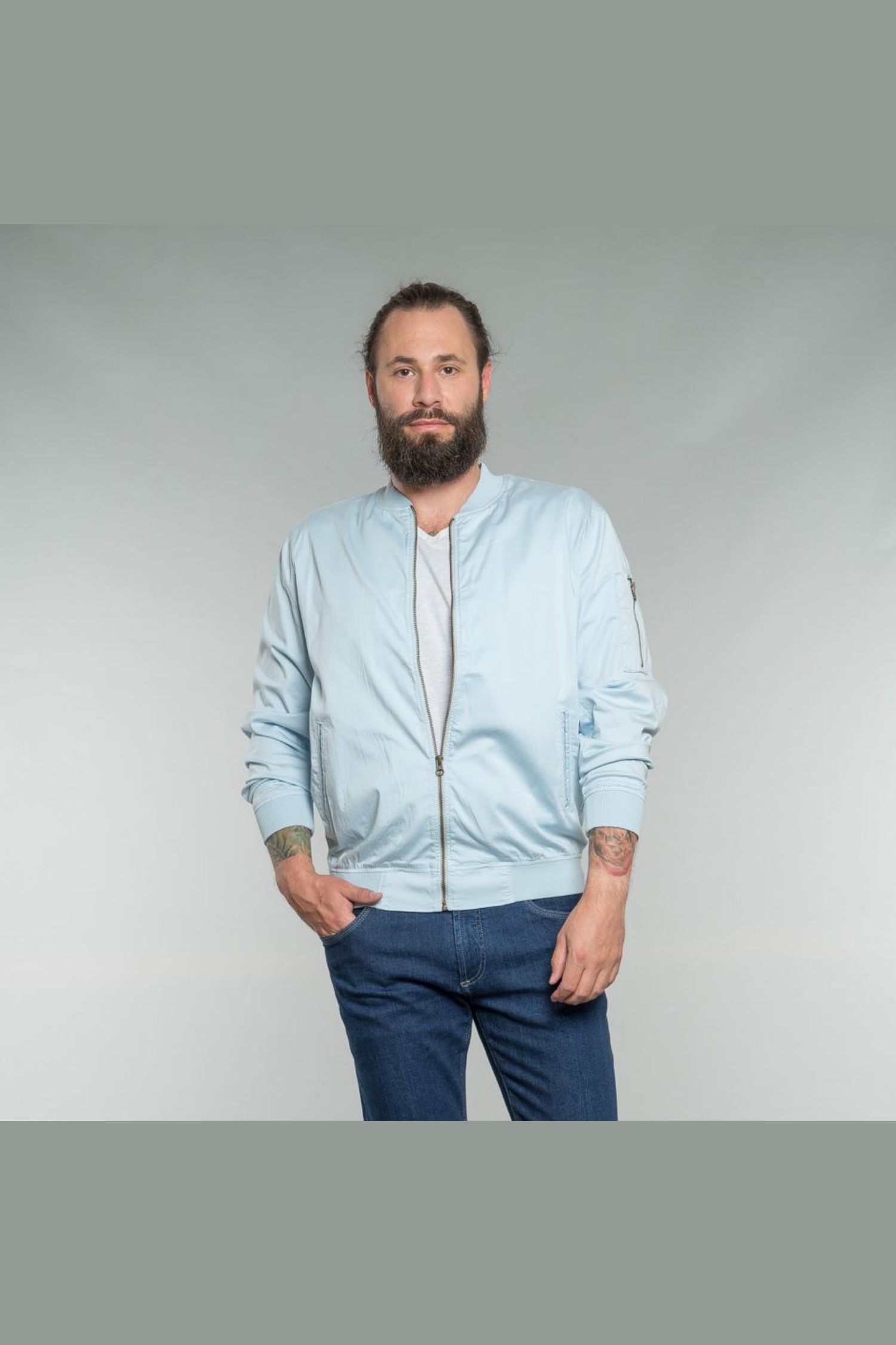 Feuervogl Herren vegan Blousonjacke Till Blue