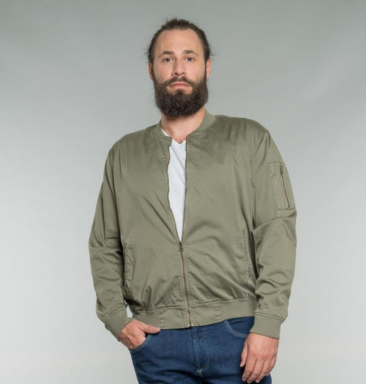 Feuervogl Herren vegan Blousonjacke Till Light Khaki