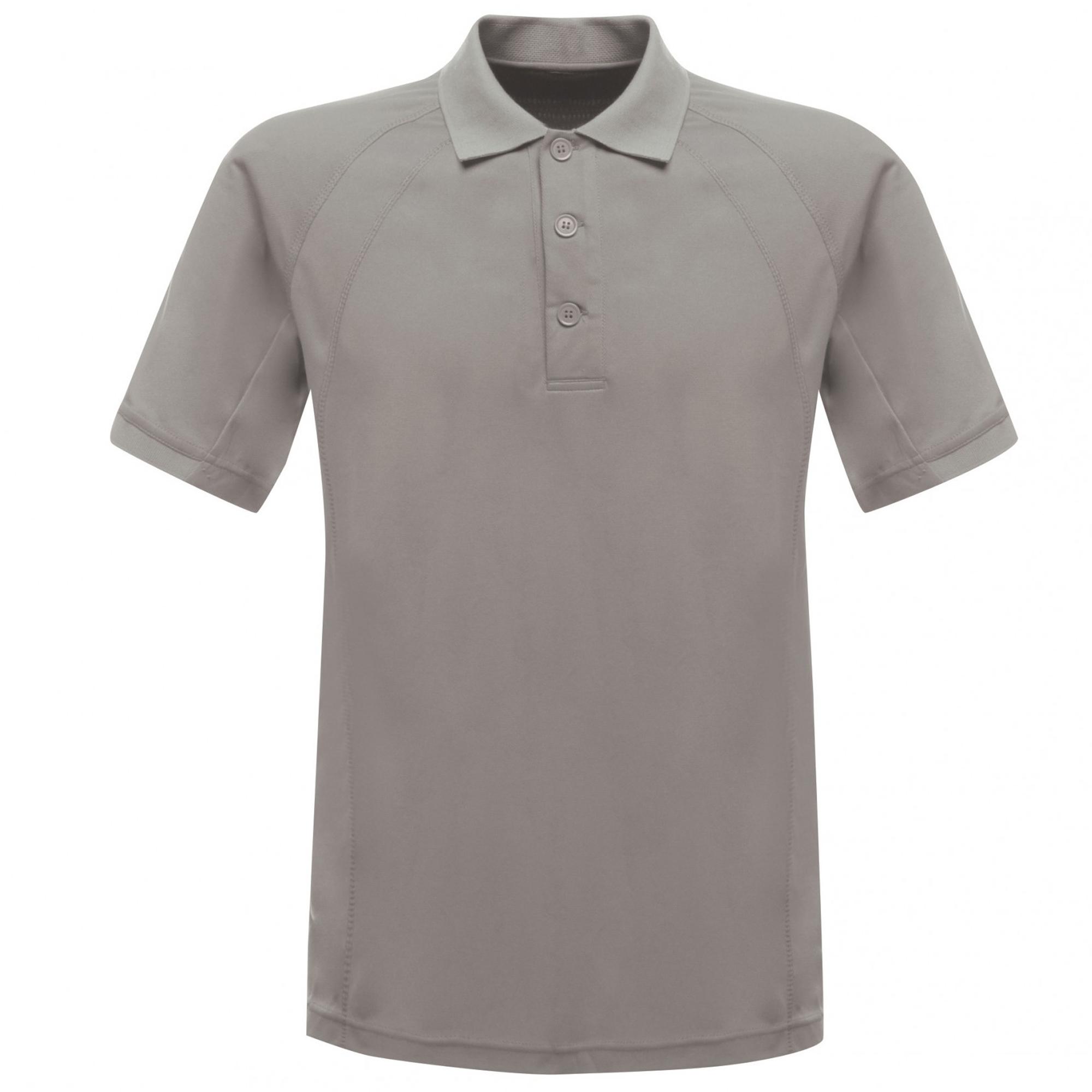 Regatta Hardwear Coolweave poloshirt met korte mouwen voor heren S zilver/grijs