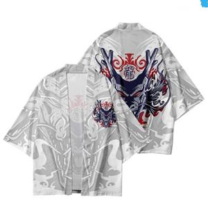 Cloth W Traditionele Samurai Kimono Mannen Japanse Anime Drakenprint Cosplay Haori Vrouwelijke Cardigan Yukata Shirt Zomerjas L