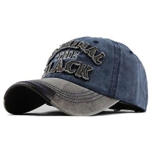 Cap Factory Retro gewassen baseballcap voorzien van snapback hoed voor heren dames casual pet brief zwarte pet