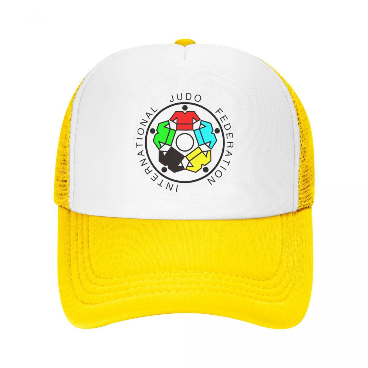 BIPIPOP IJF Internationale Judo Federatie Casual Plain Mesh Baseball Cap Verstelbare Snapback Hoeden Voor Vrouwen Unisex Papa Trucker Hoeden Adjustable