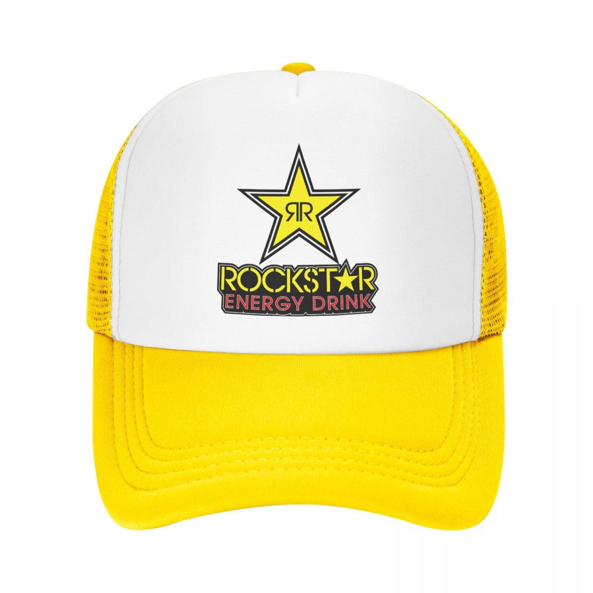 BIPIPOP Rockstar Energy Drink Casual Plain Mesh Baseball Cap Verstelbare Snapback Hoeden Voor Vrouwen Unisex Dad Trucker Hoeden Adjustable