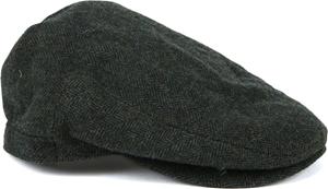Barbour Barlow Flat Cap Herringbone Donkergroen