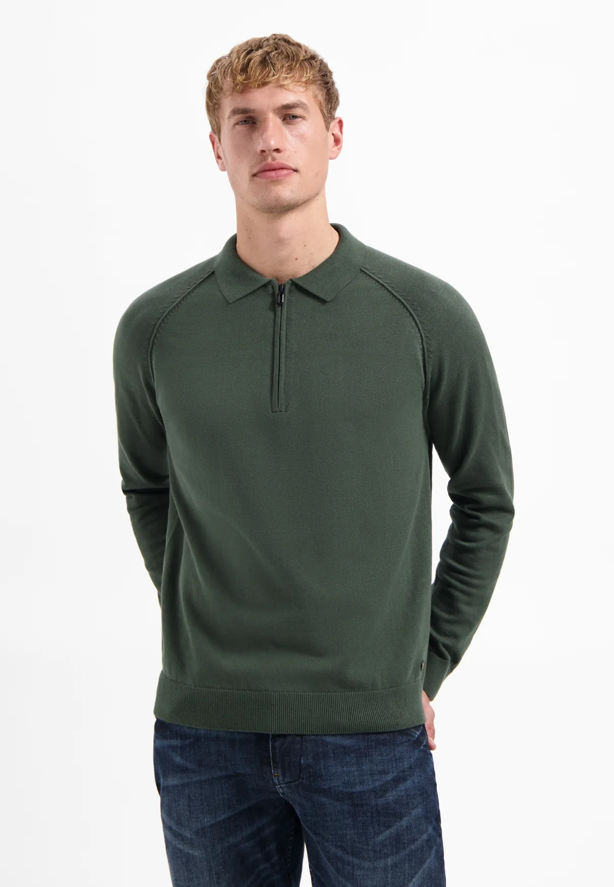 No Excess Heren polo trui 29230962sn 052 dark green
