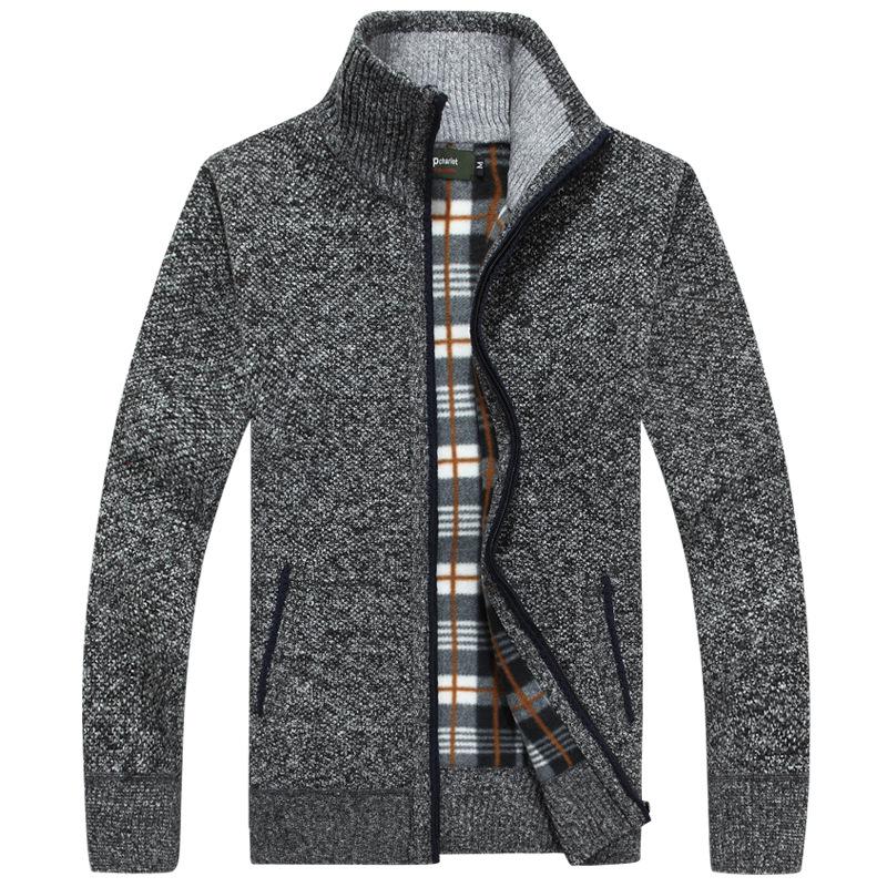 Cozyoutfit Heren trui met rits, casual trui groot M donkergrijze kleur