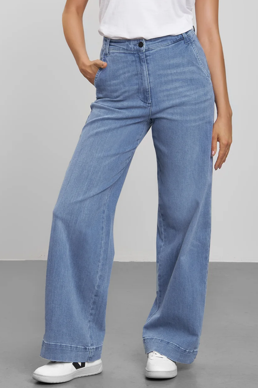 Feuervogl Damen vegan Jeans Hyperflex Sommerhimmel