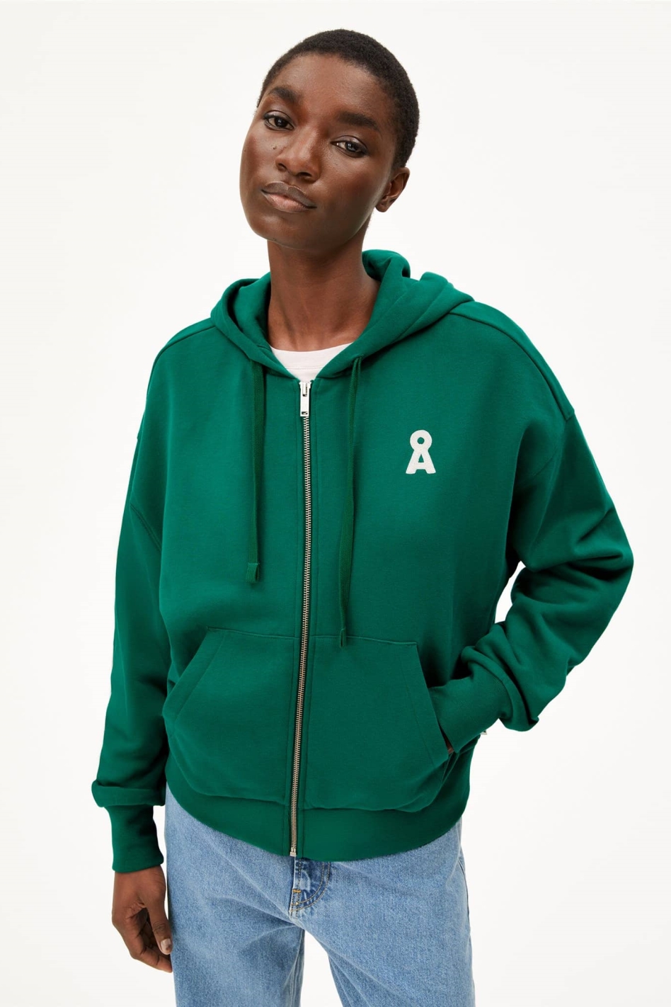 ARMEDANGELS Damen vegan Swetshirt Iconic A Rixamaa GrÃ¼n