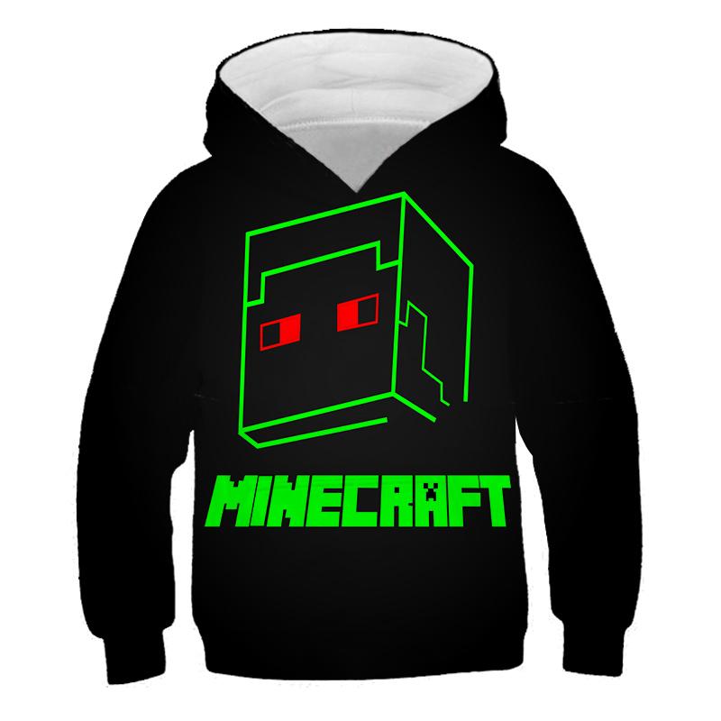MINISO 2025 Nieuwe Minecraft Pop Hoodies Kinderen T Hoodie Kawaii Zombie Cartoon Jongens en Meisjes Tops Kleding 4 5 6 7 8 9-14 Jaar Oud 7-8 Years