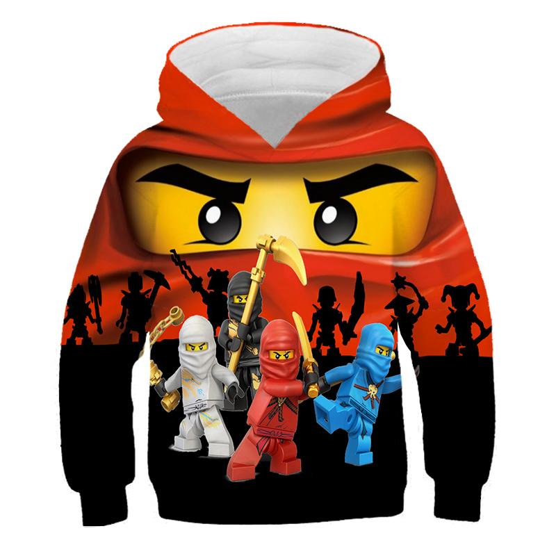 MINISO 2025 Kids Ninjago Hoodies 3D Casual Print Pullover Kids Teen Boys Girls Kids Toddler Sweatshirts Toddler Tops 4-14 Years Old 5-6 Years