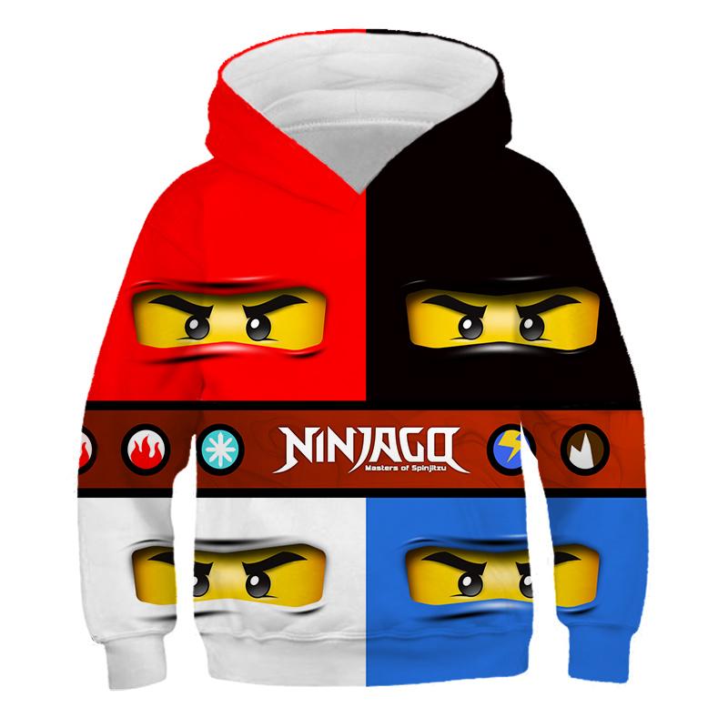 MINISO 2025 Kids Ninjago Hoodies 3D Casual Print Pullover Kids Teen Boys Girls Kids Toddler Sweatshirts Toddler Tops 4-14 Years Old 7-8 Years