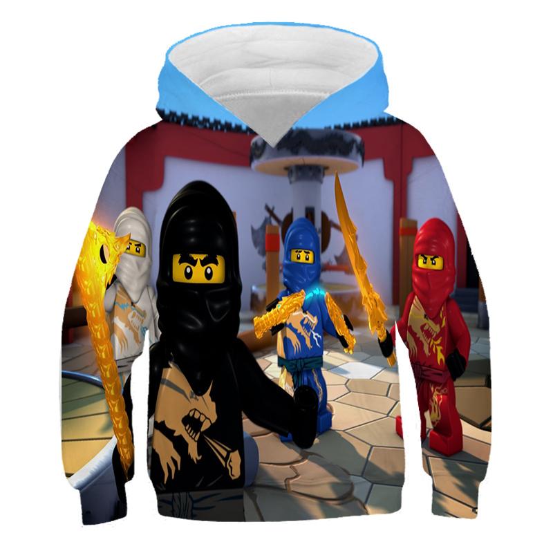 MINISO 2025 Kids Ninjago Hoodies 3D Casual Print Pullover Kids Teen Boys Girls Kids Toddler Sweatshirts Toddler Tops 4-14 Years Old 5-6 Years