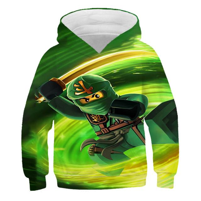MINISO 2025 Kids Ninjago Hoodies 3D Casual Print Pullover Kids Teen Boys Girls Kids Toddler Sweatshirts Toddler Tops 4-14 Years Old 7-8 Years