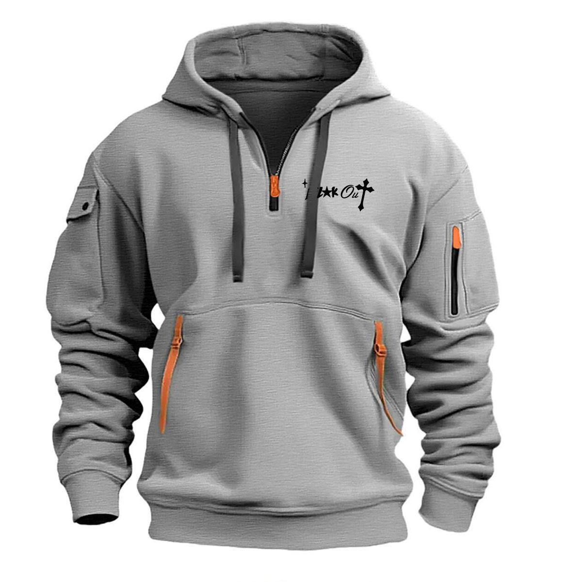 FEGKZLI Fashion Nieuwe herenhoodie Kwartrits Hoodies Zak Sport & Outdoor Streetwear Cool Casual Lente Herfst Kleding Hoodies Sweatshirts M