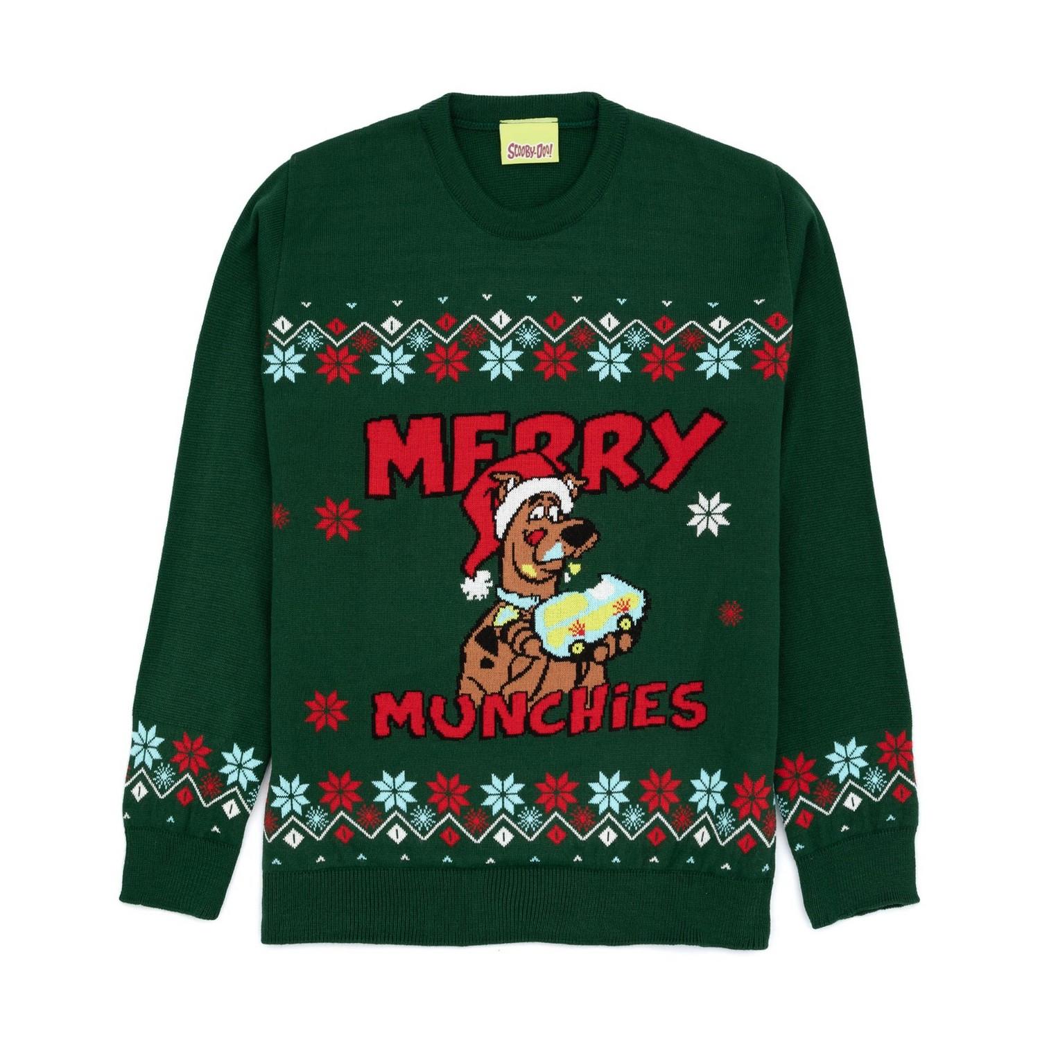 Scooby Doo heren gebreide kersttrui XL rood/groen