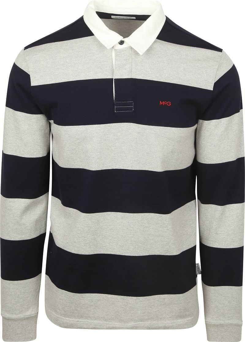 McGregor Rugbyshirt Streep Navy Grijs