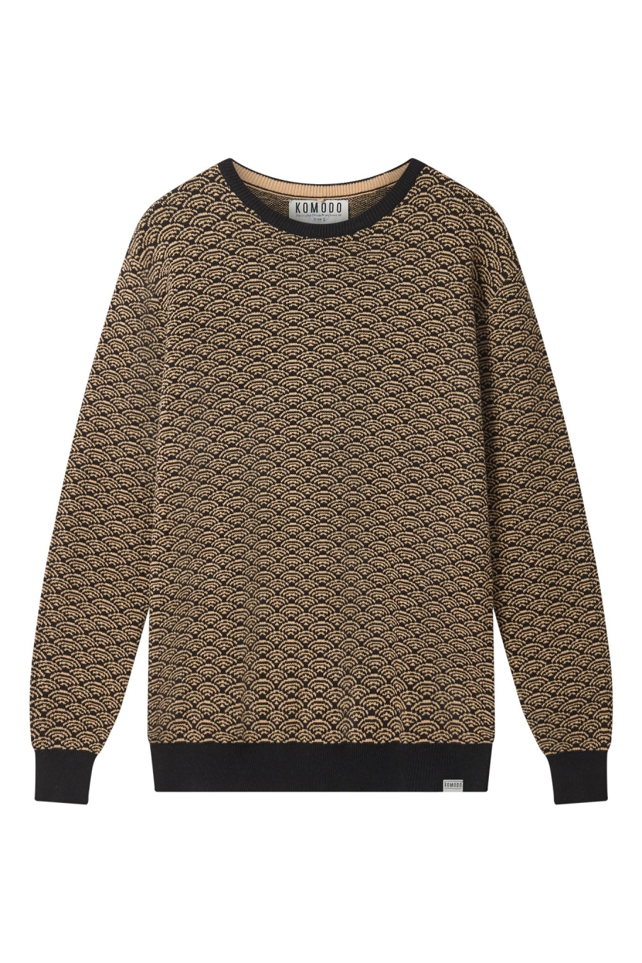 KOMODO Herren vegan Bio-Baumwoll Pullover Hakku Schwarz