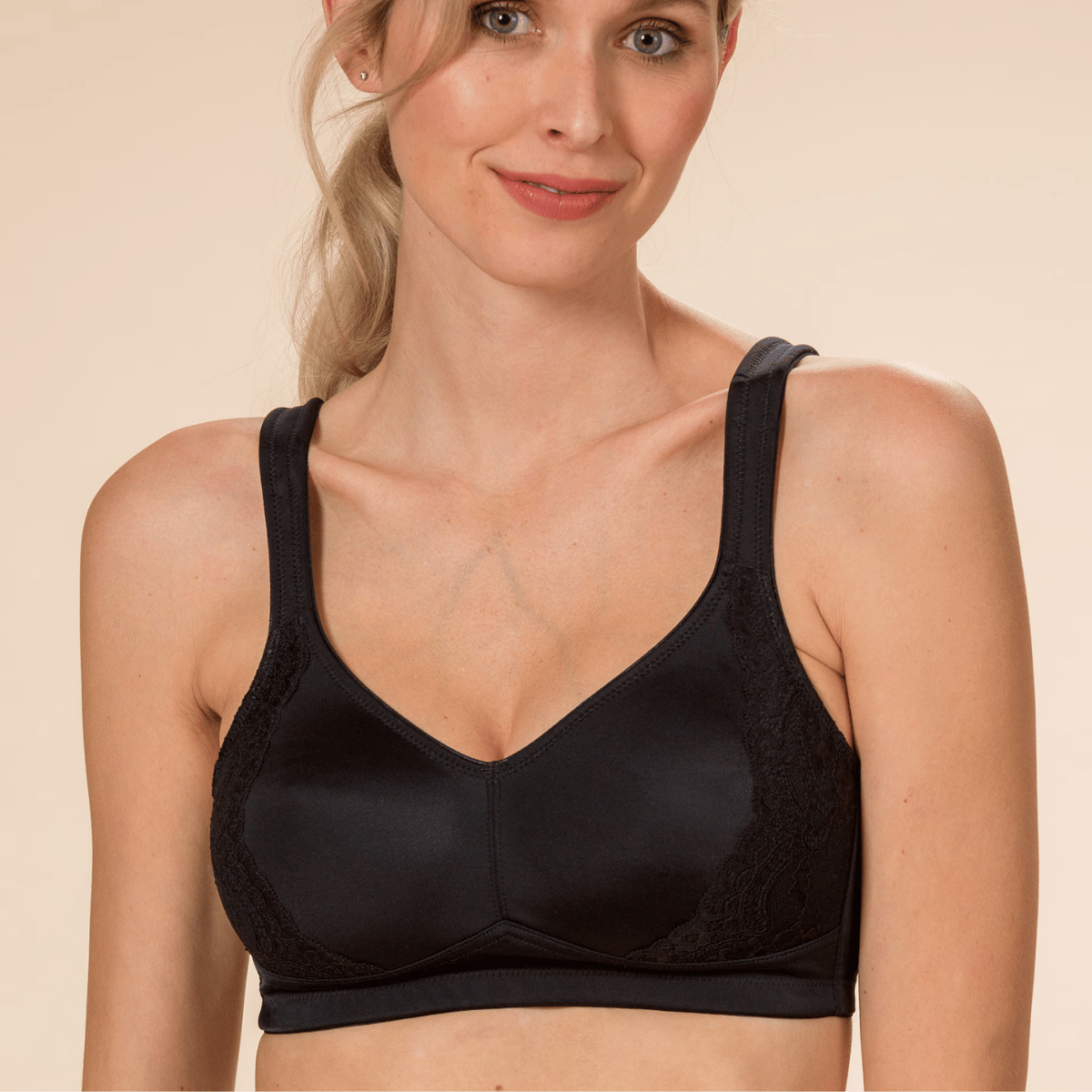 Trofé Louise BH zonder beugel, zwart