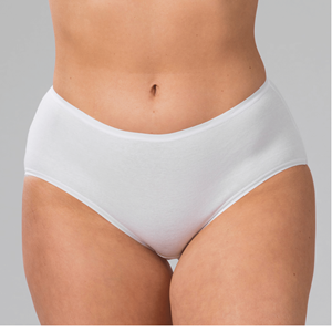 Trof&eacute; Cotton midi slip, wit