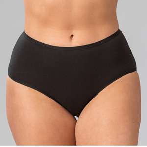 Trof&eacute; Cotton midi slip, zwart