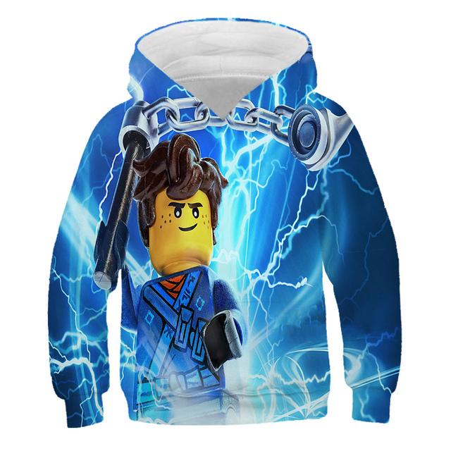 MINISO 2025 Kids Ninjago Hoodies 3D Casual Print Pullover Kids Teen Boys Girls Kids Toddler Sweatshirts Toddler Tops 4-14 Years Old 7-8 Years