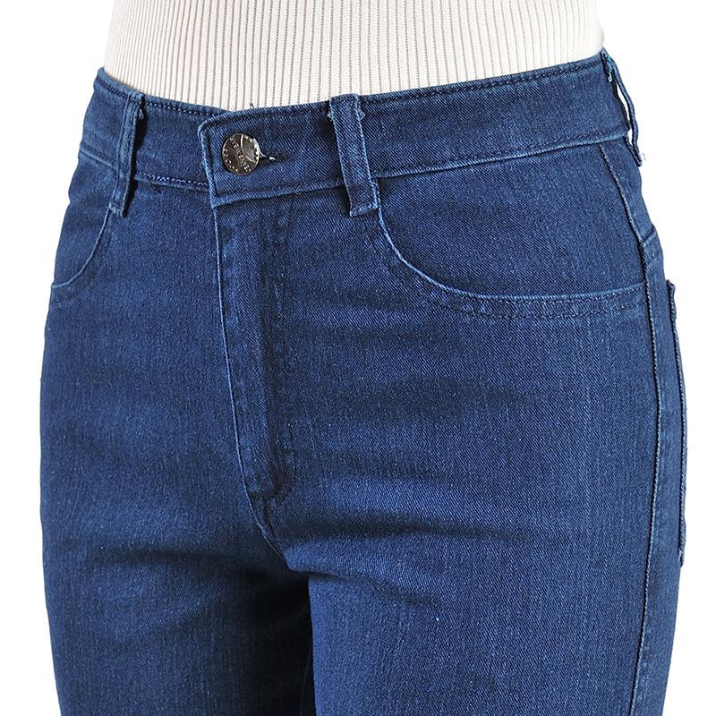 MOJTA Dames Hoge Taille Stretch Jeans Broek Rechte Losse Denim Broek Lente Herfst Plus Size Broeken 35