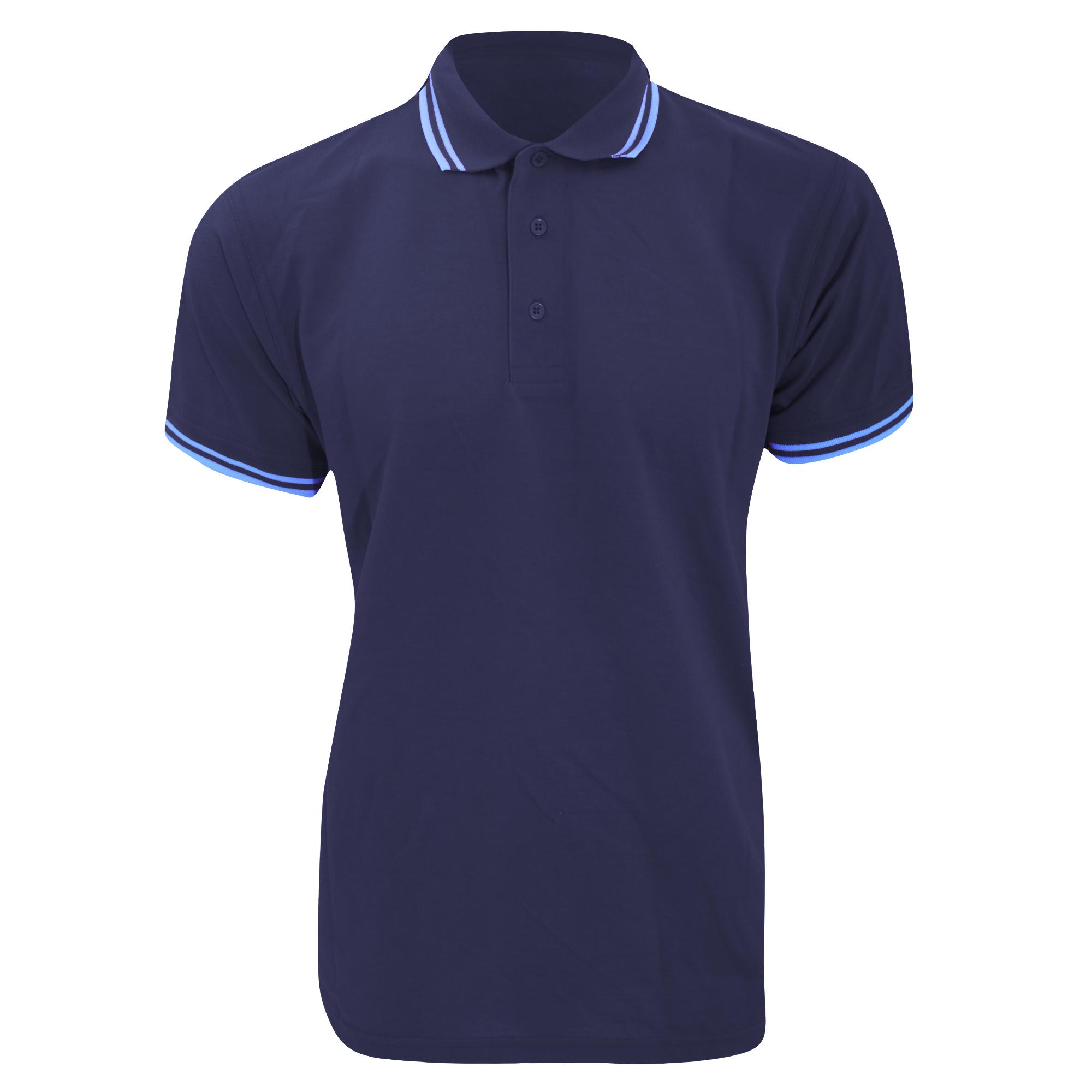 Kustom Kit Heren getipt piqué poloshirt met korte mouwen S