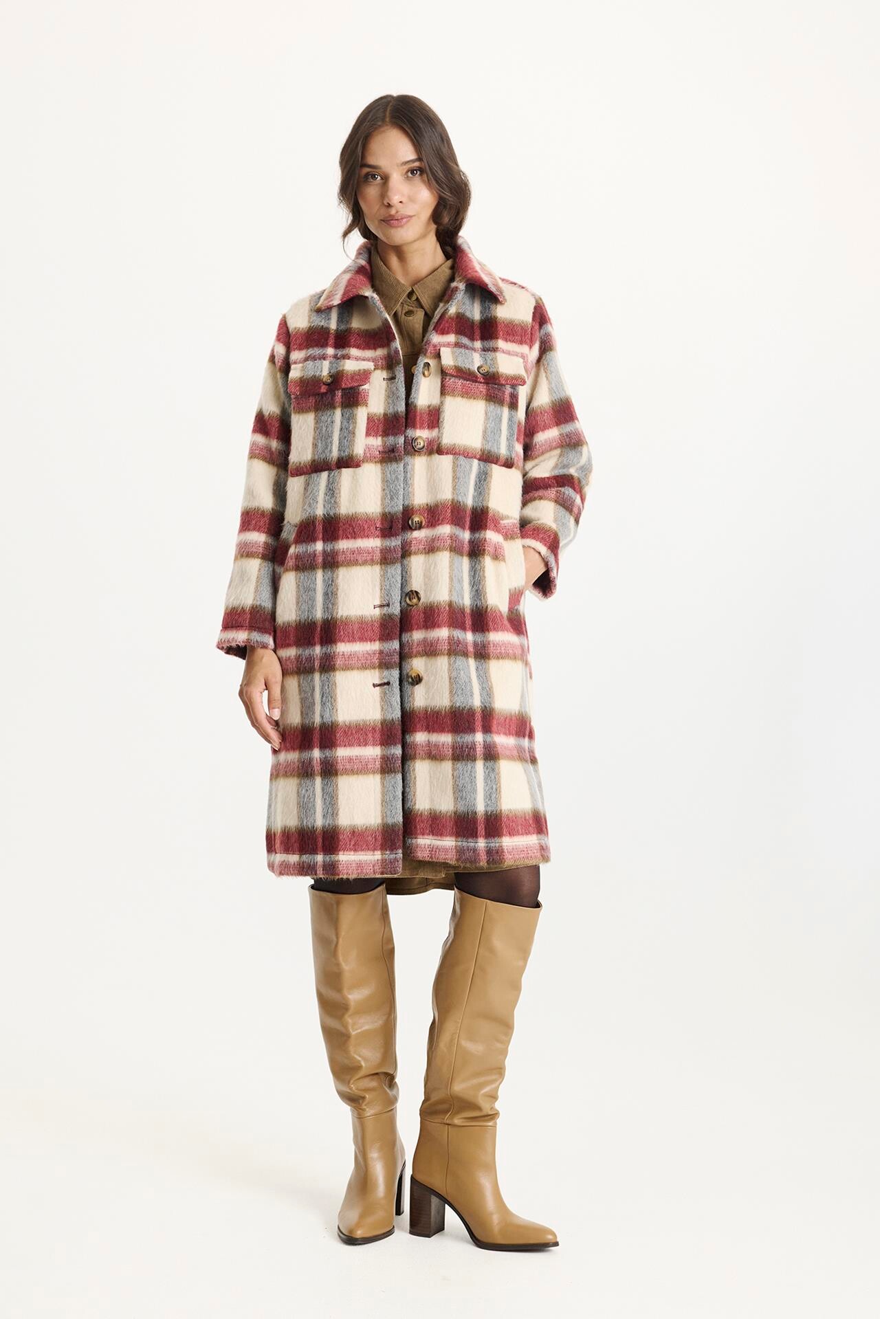 IN FRONT CARRIE COAT 16803 295 (Burgondy 295)