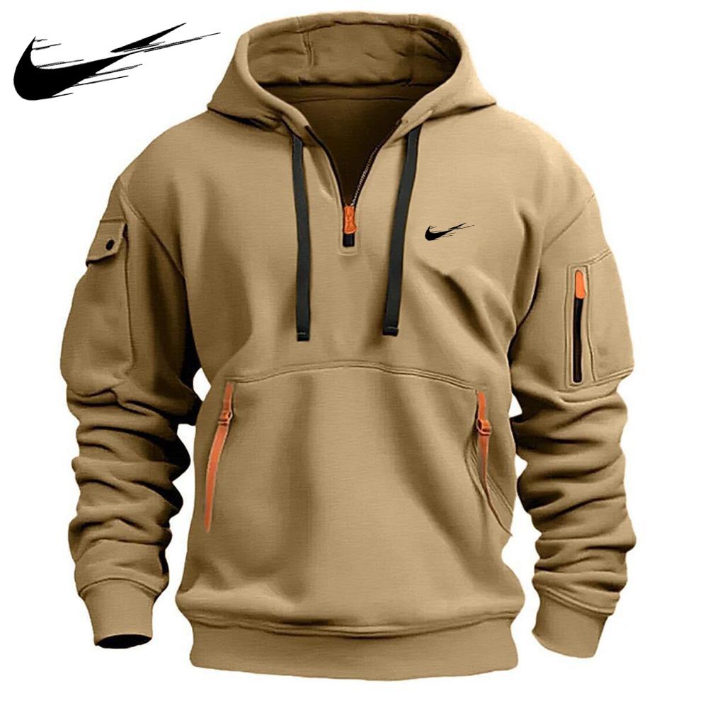 Trendy Clothing Factory 2024 Herfst/Winter Heren Casual Multi Rits Arm Zak Hoodie Pullover Grote Hoodie L