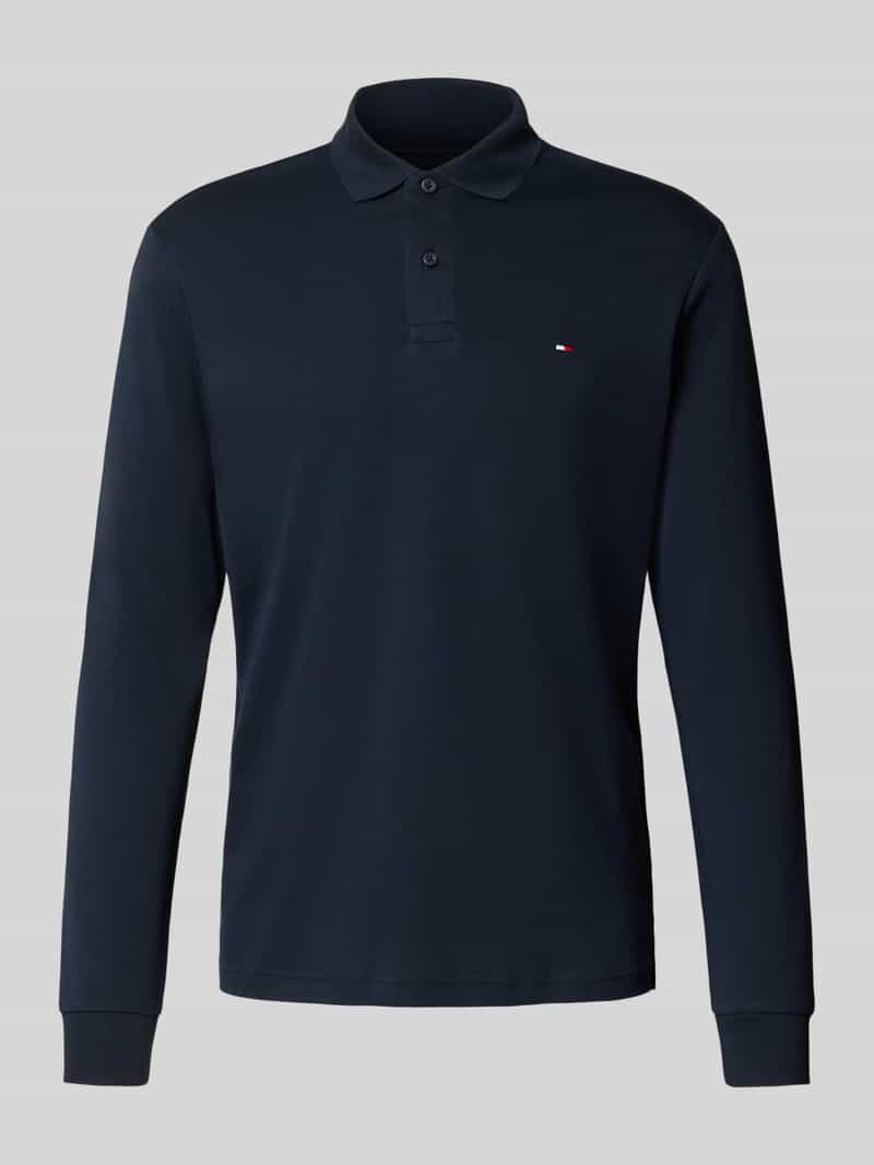 Tommy Hilfiger Poloshirt met lange mouwen L/S LIQUID COTTON REG POLO met jersey en merklabel