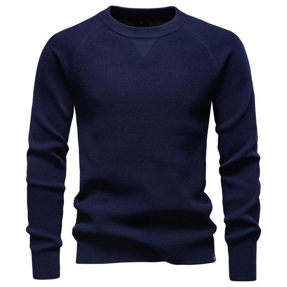 AIOPESON 2025 Men's T Shirt Long Sleeve Solid Color Brand Design Social Sweater Men EUR M 65-75kg
