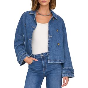 Only April Short Denim Trenchcoat Dames