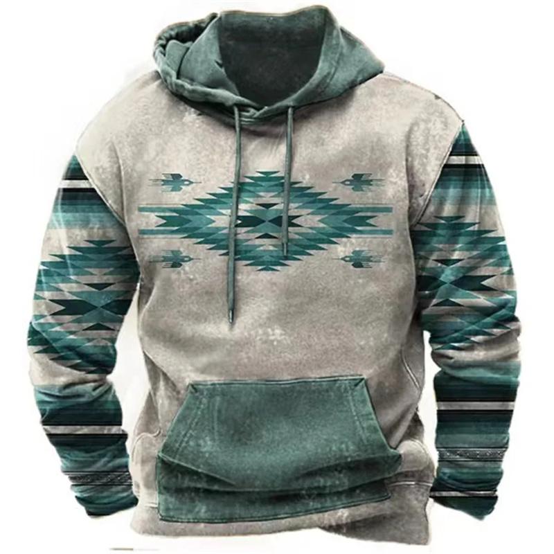 Wendy 3 Vintage Indiase print herenhoodie 2024 Casual herenkleding Lange mouwen capuchontrui Oversized unisex truien Hoodies 5XL