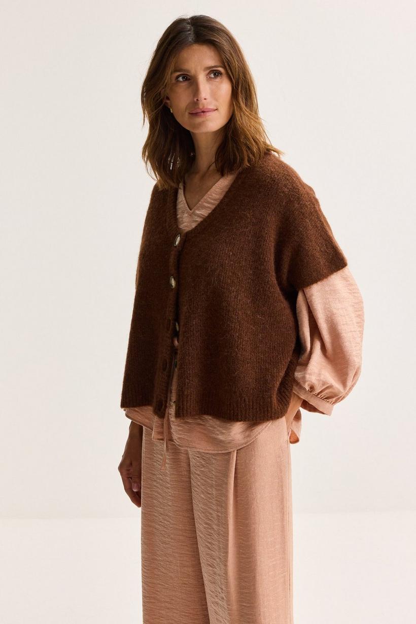 Améline Gebreide Cape In Mohairmix