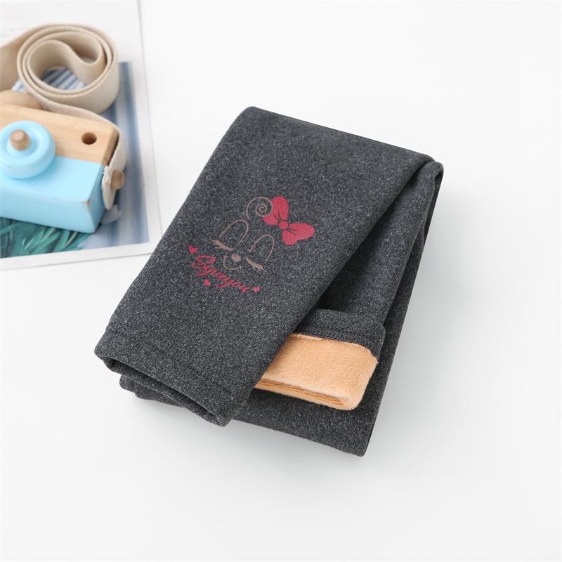 YUBAOBEI Meisjes kinderbroeken Kinderleggings Katoen Plus Fluwelen Elastische taille Warme legging Meisjesbroeken van 2-8 jaar 130