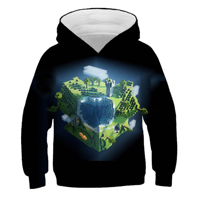 MINISO 2025 Nieuwe Minecraft Pop Hoodies Kinderen T Hoodie Kawaii Zombie Cartoon Jongens en Meisjes Tops Kleding 4 5 6 7 8 9-14 Jaar Oud 11-12 Years