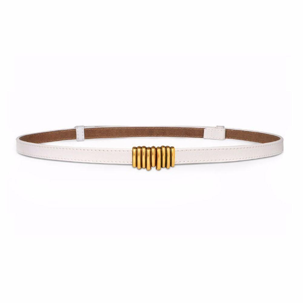 Miyidianqi Metal buckle Female All-match Skirt decorations Thin waistband PU leather belt Circle Waist Strap