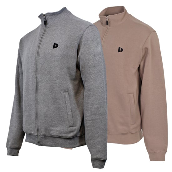 Donnay Donnay Heren - 2-Pack - Vest met kraag Bryan - Zilvergrijs & Taupe Grey