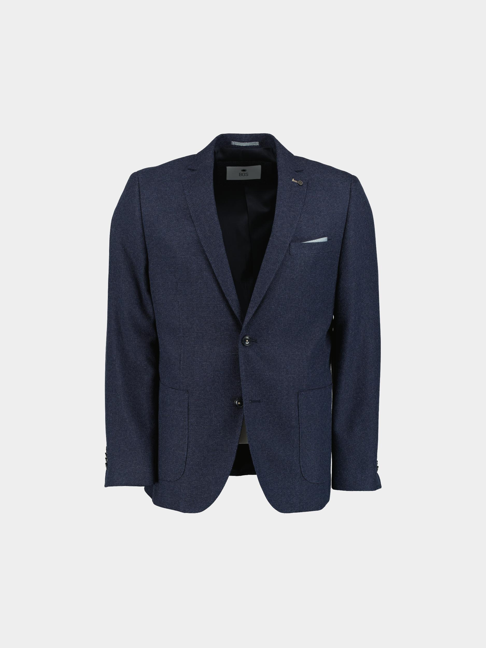 Bos Bright Blue Colbert leek jacket drop 7 253037le20bo/290 navy