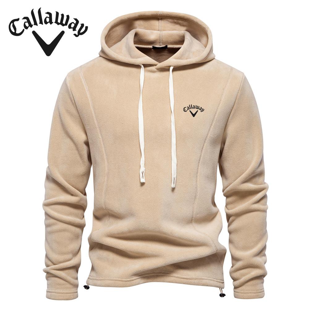 Callaway geborduurd herfst- en winter nieuw heren sweatshirt met lange mouwen en capuchon trend veelzijdige fleece warme sweatshirt XL