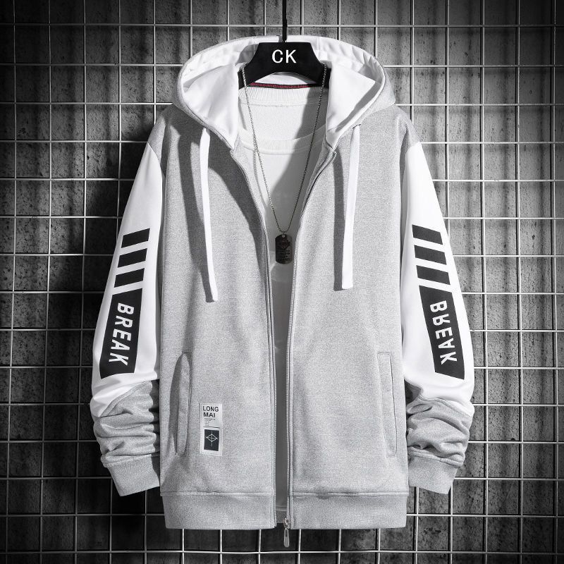 Urbane-TOP Heren Trui Capuchon Jas Pak Herfst en Winter Koreaanse Trend Ins Cardigan Jas XXXL