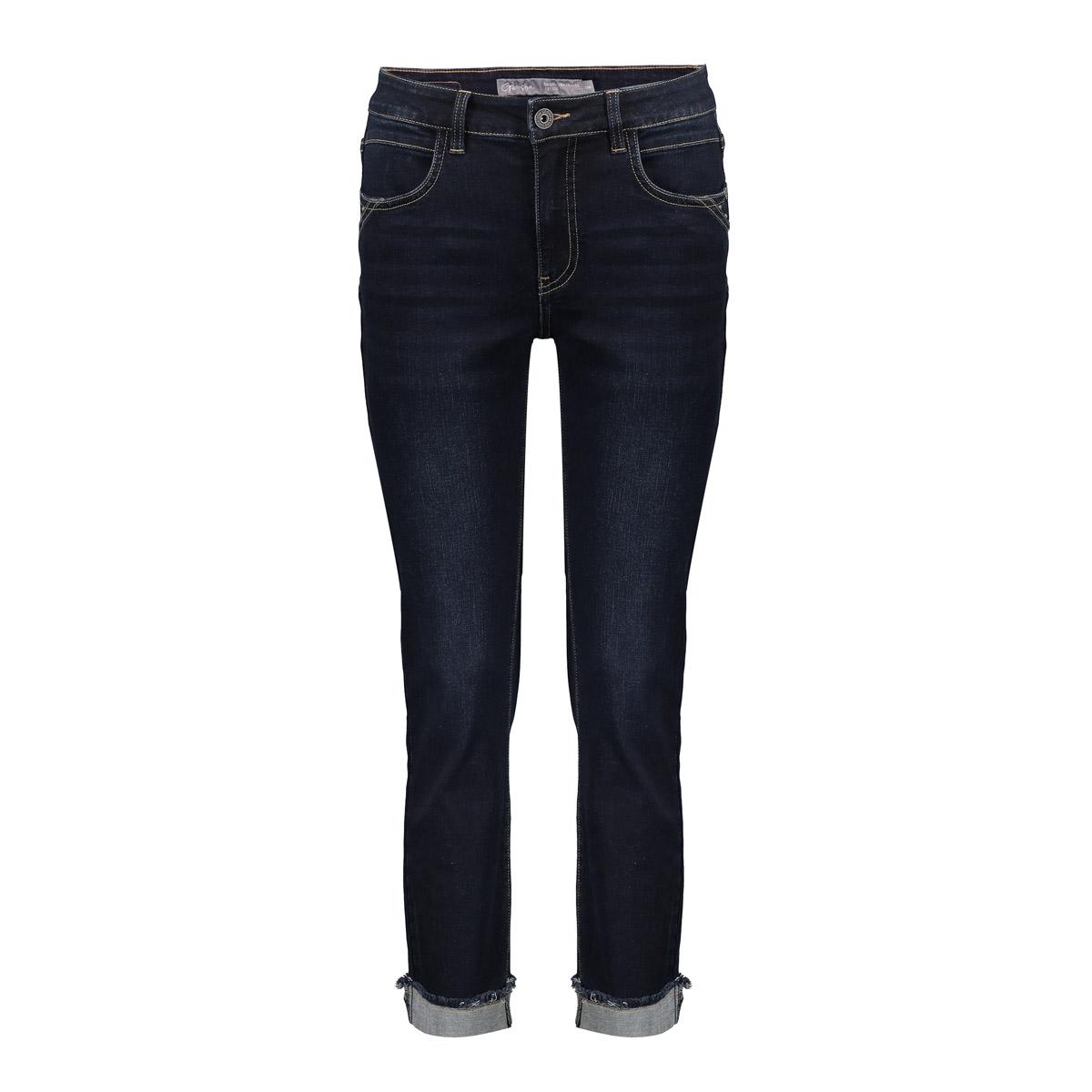 Geisha jeans turn-up 51808-10 880 dark blue black denim