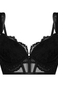 Hunkem&ouml;ller Voorgevormde longline push-up beugel bh Whitney Zwart