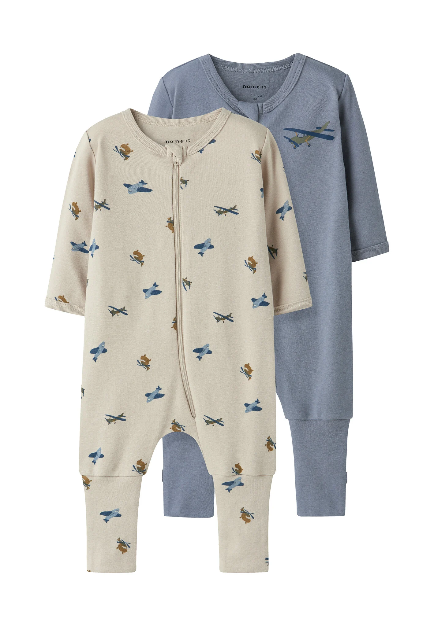 Name It Baby pyjama jongens nbmnightsuit zip 2-pack airplane